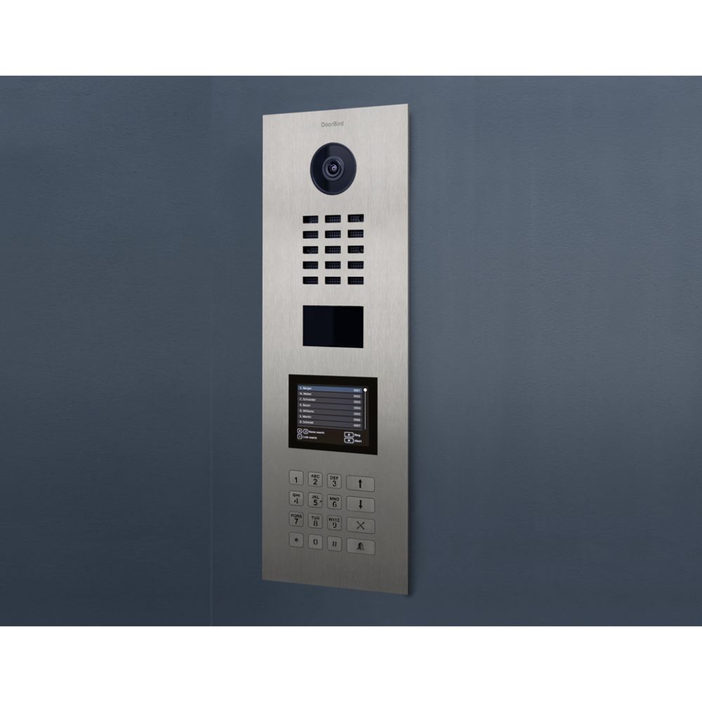 Doorbird D21DKV IP Video Intercom, stainless steel V2A, brushed (Surface-/flush-mounting housing sold separately)