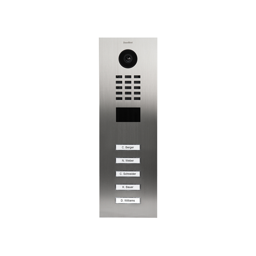 Doorbird  IP Video Door Station D2105V, stainless steel V2A, brushed, 2 call button