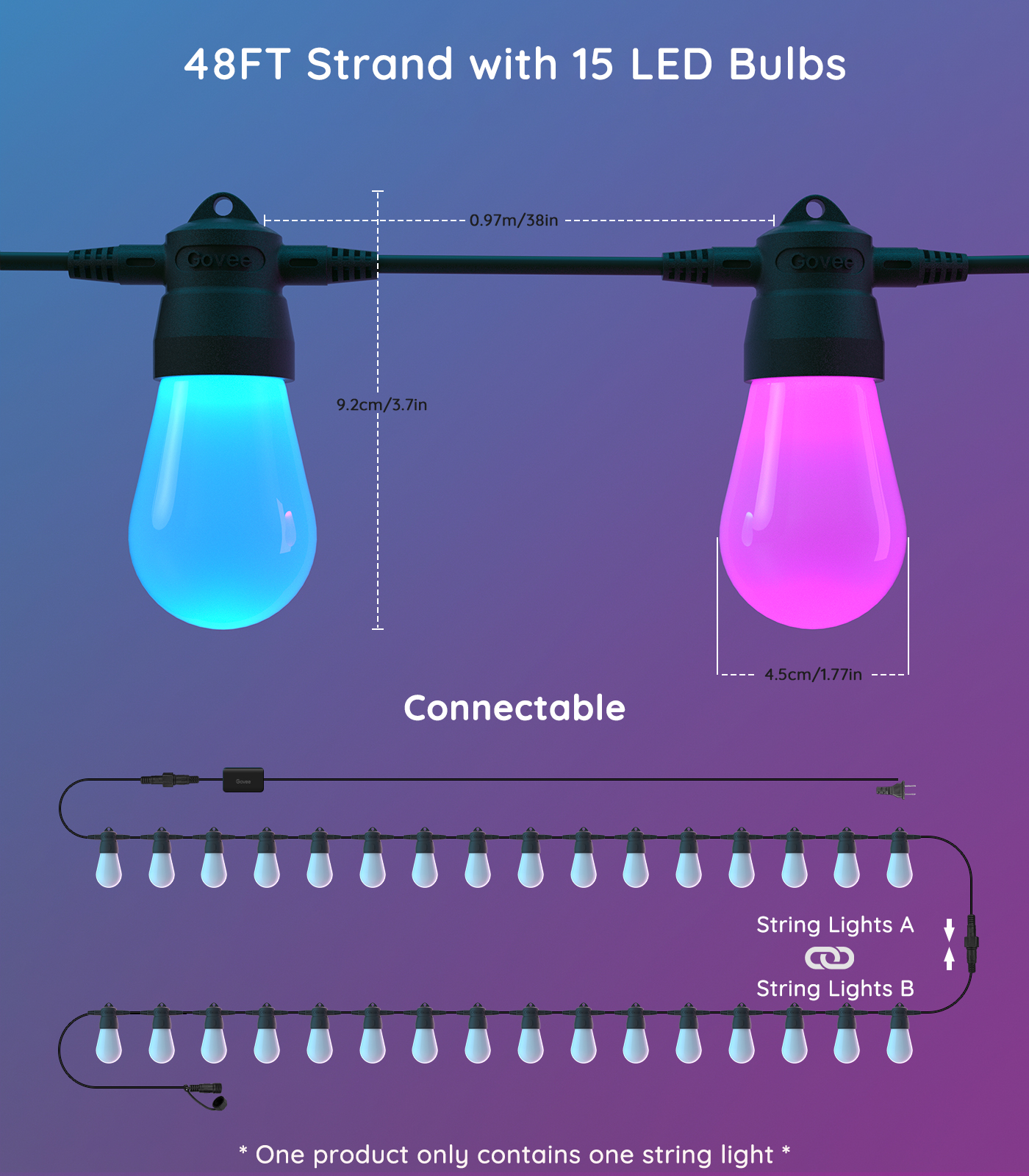 Govee LED Bulb String Lights