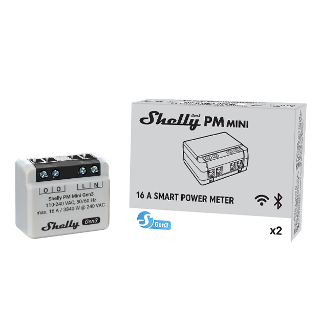 Shelly EM + 50A Clamp | Wi-Fi-Operated Smart Energy Meter and Contactor  Control Relay Switch | Home Automation | Works with Alexa & Google Home |  iOS