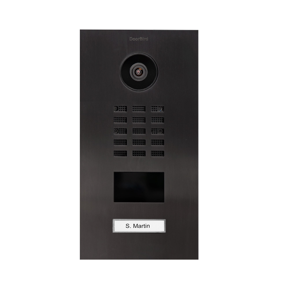 Doorbird IP Video Door Station D2101V Titanium-finish as PVD coating, stainless steel, brushed (surface-/flush-mounting housing sold separately)