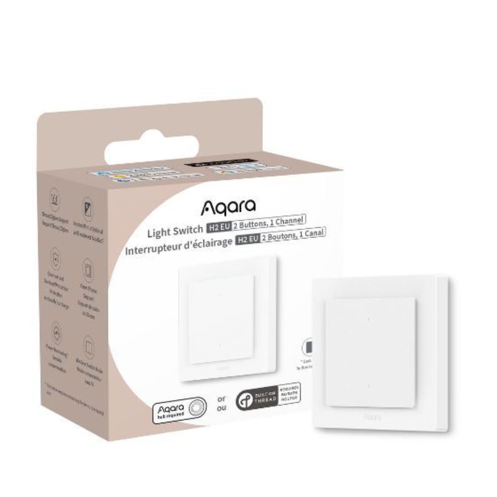 Aqara Light Switch H2 EU (2 Buttons, 1 Channel) 