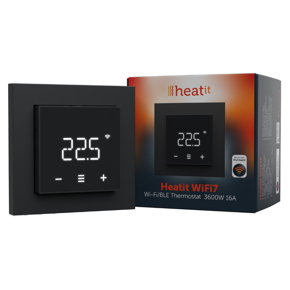 Heatit WiFi6 Thermostat - black matt