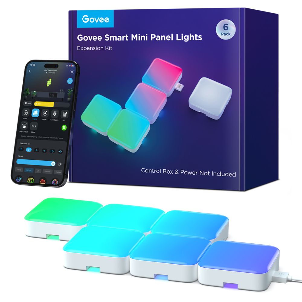 Govee Smart Mini Panel Lights Extension Kit (6-pack) Govee Smart Mini Panel Lights Extension Kit (6-pack)