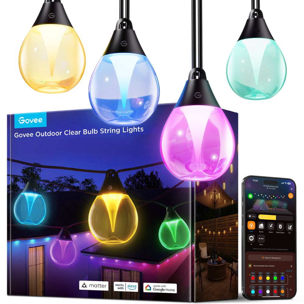 Govee Outdoor Clear Bulb String Lights Govee Outdoor Clear Bulb String Lights