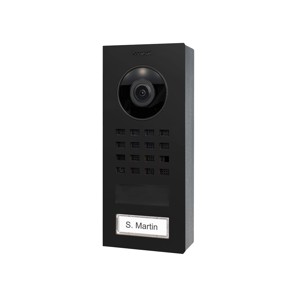 Doorbird  IP Video Door Station D1101V Surface-mount, Graphite black (Raven Polar), powder-coated, semi-gloss