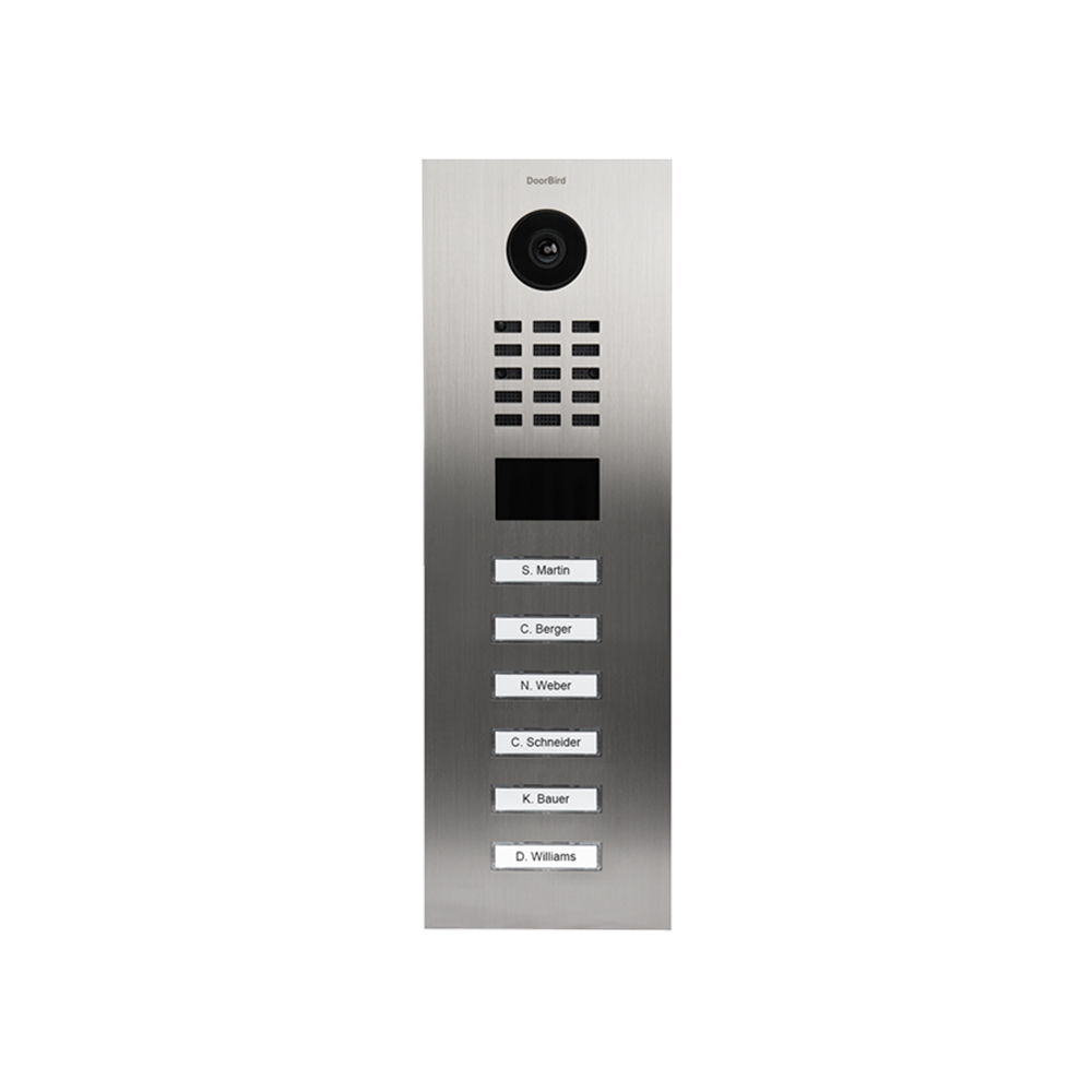 Doorbird  IP Video Door Station D2106V, stainless steel V2A, brushed, 2 call button