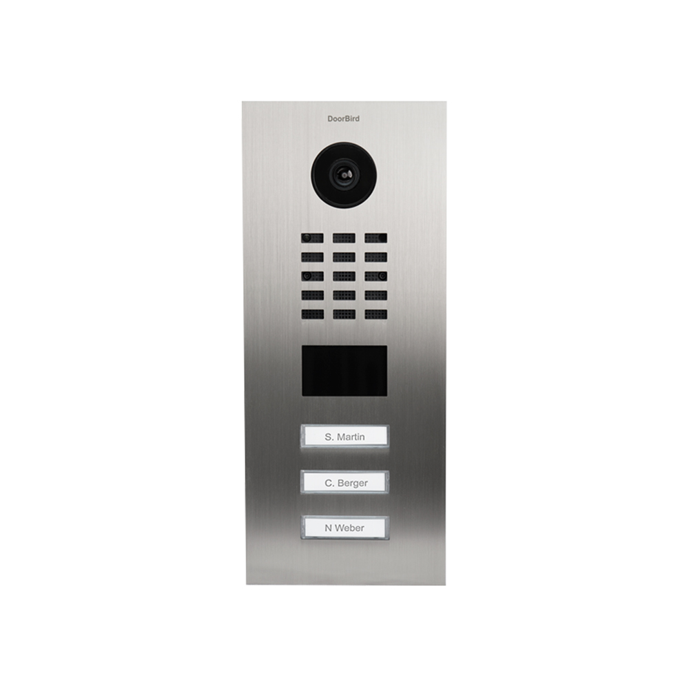 Doorbird  IP Video Door Station D2103V, stainless steel V2A, brushed, 2 call button