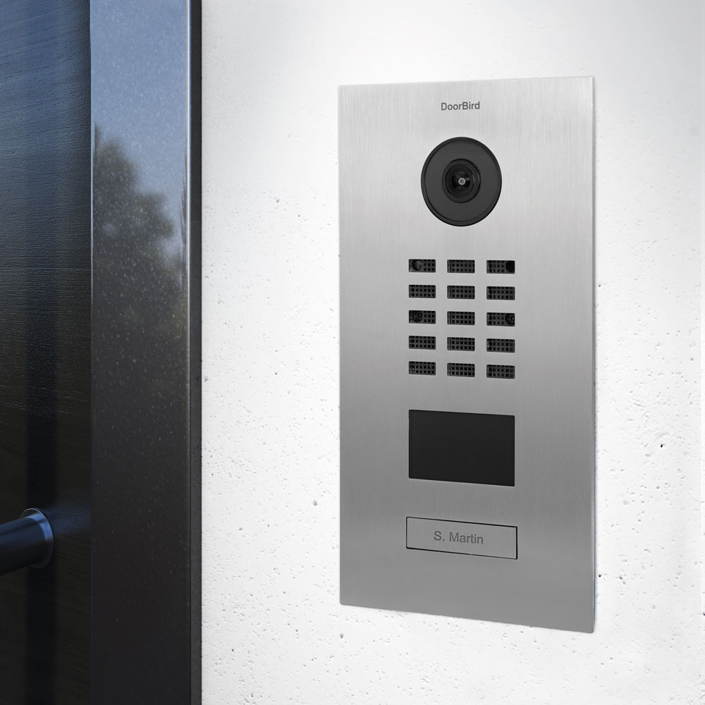 Doorbird  IP Video Door Station D2101V,  Graphite black (Raven Polar), powder-coated, semi-gloss (surface-/flush-mounting housing sold separately)