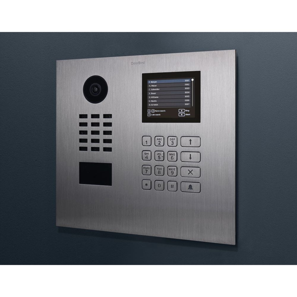 Doorbird D21DKH IP Video Intercom, stainless steel V2A, brushed (Surface-/flush-mounting housing sold separately)