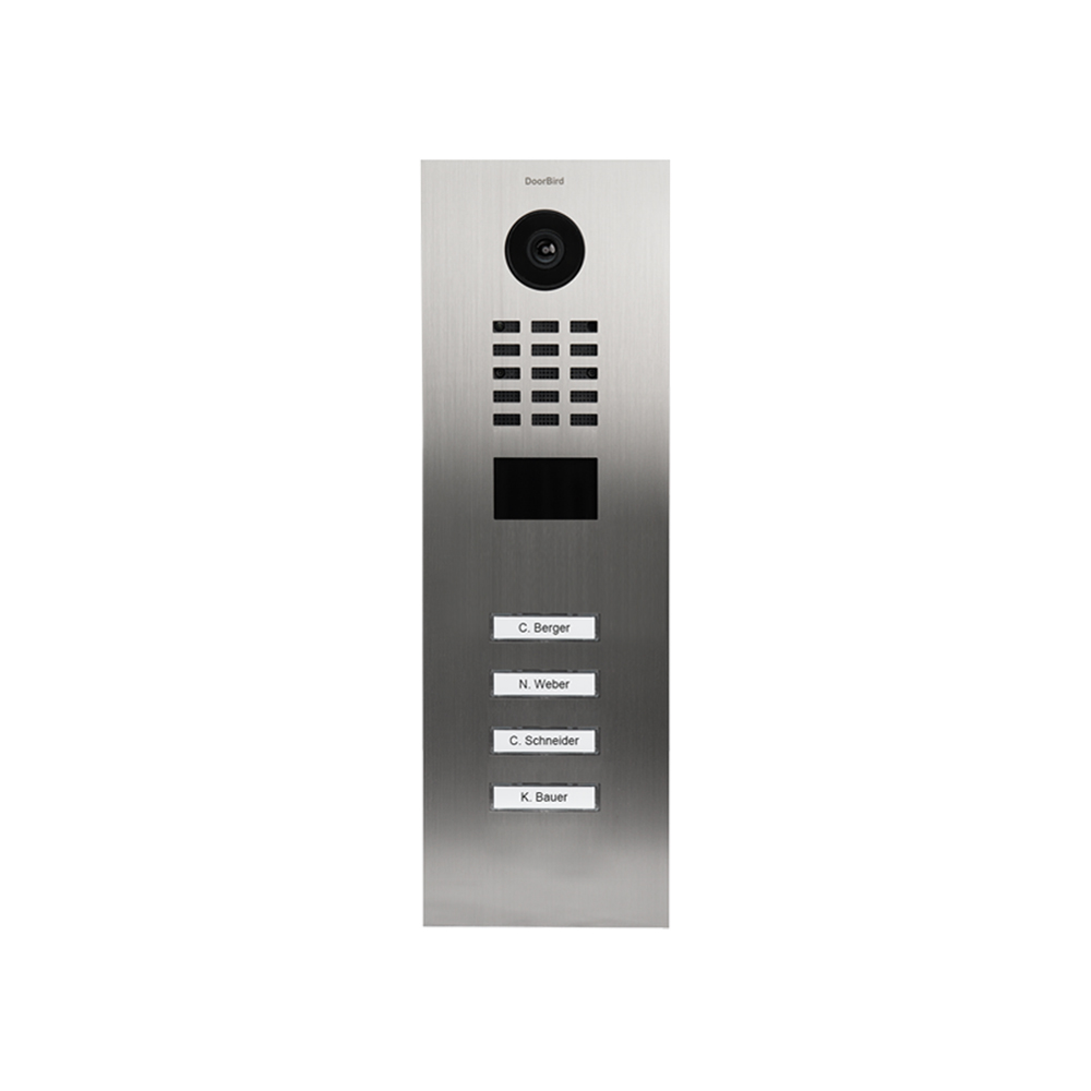 Doorbird  IP Video Door Station D2104V, stainless steel V2A, brushed, 2 call button