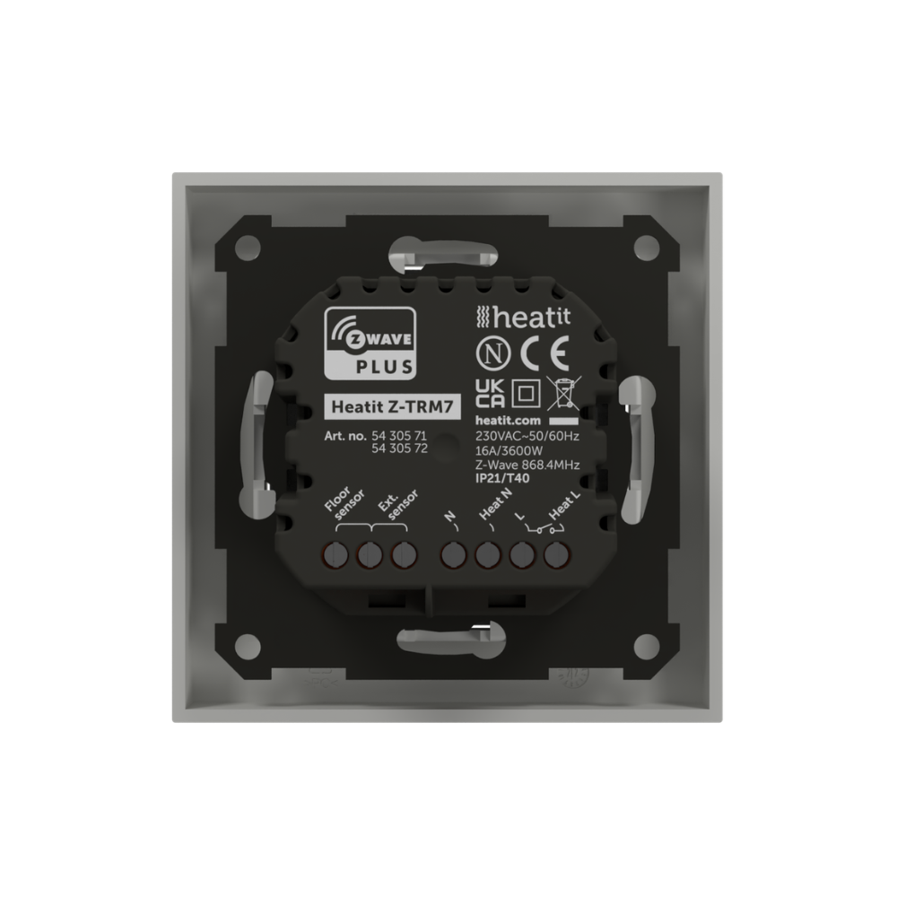 Heatit Z-TRM7 thermostat 3600W 16A - White RAL 9003