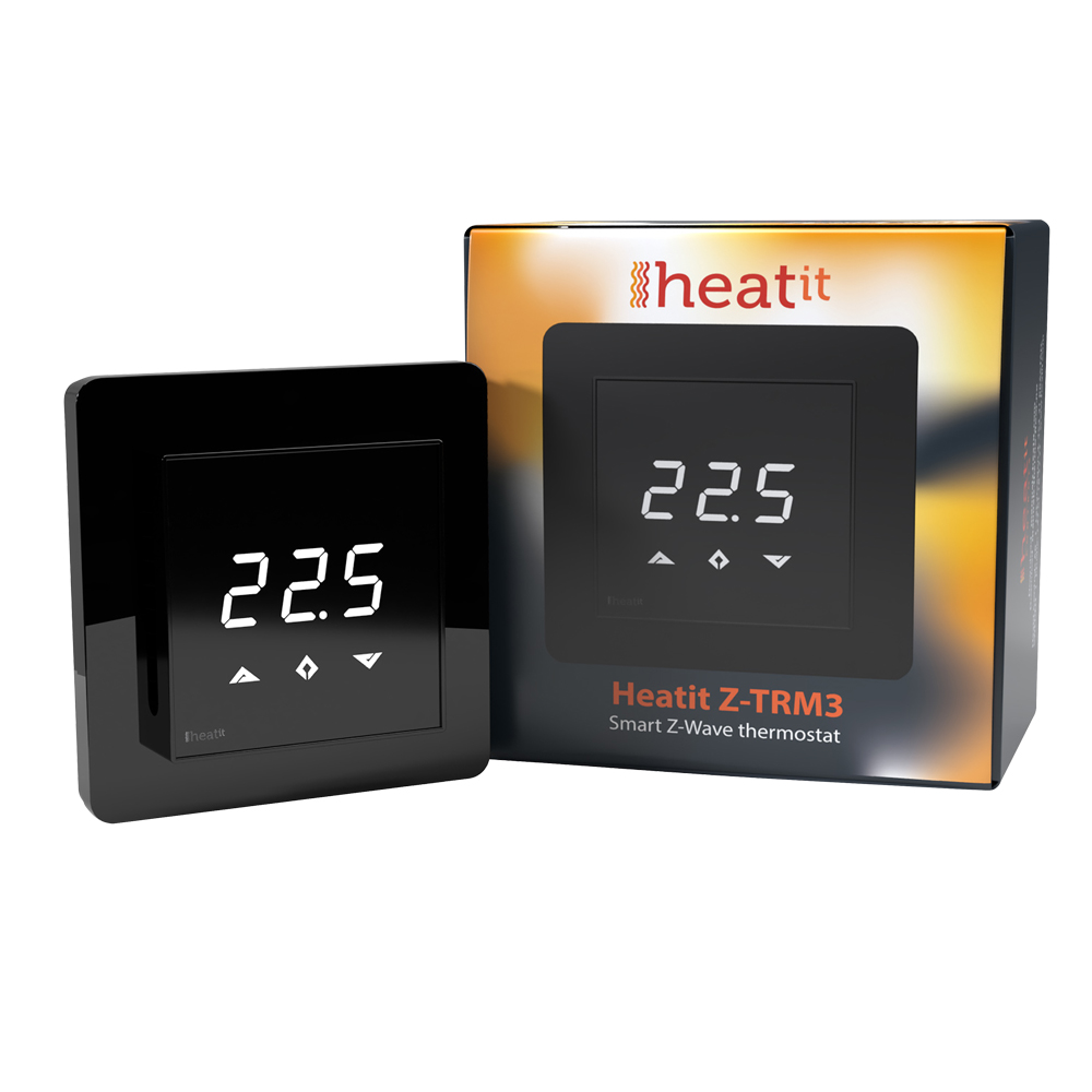 Heatit Z-TRM3 thermostat 3600W 16A - black RAL 9011