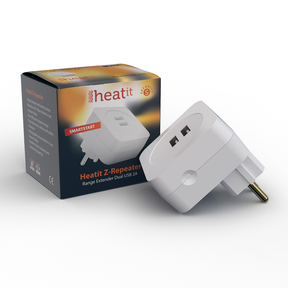 Heatit Z-Repeater Dual USB