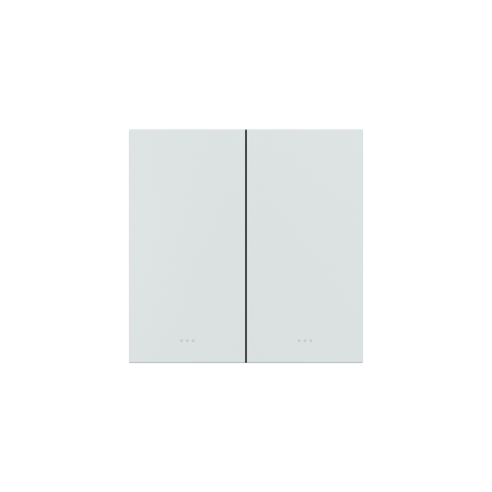 Akubela 2 Gang Key Switch - White