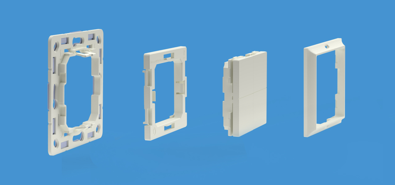 Shelly BLU Wall Switch 4 Adapter for Busch-Jaeger 