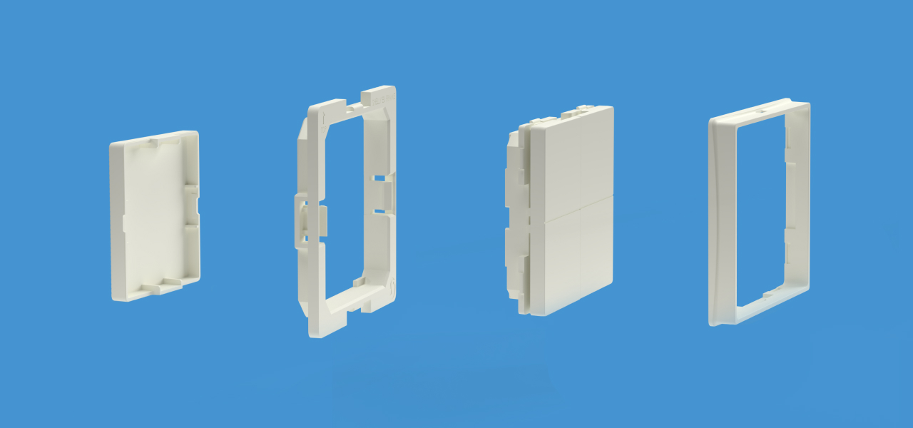 Shelly BLU Wall Switch 4 (with adapter and frame)