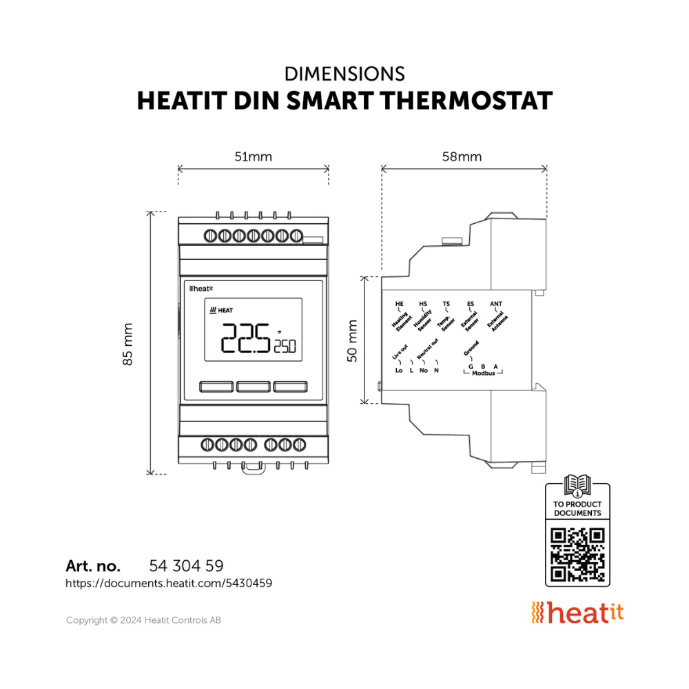 Heatit DIN Smart Thermostat