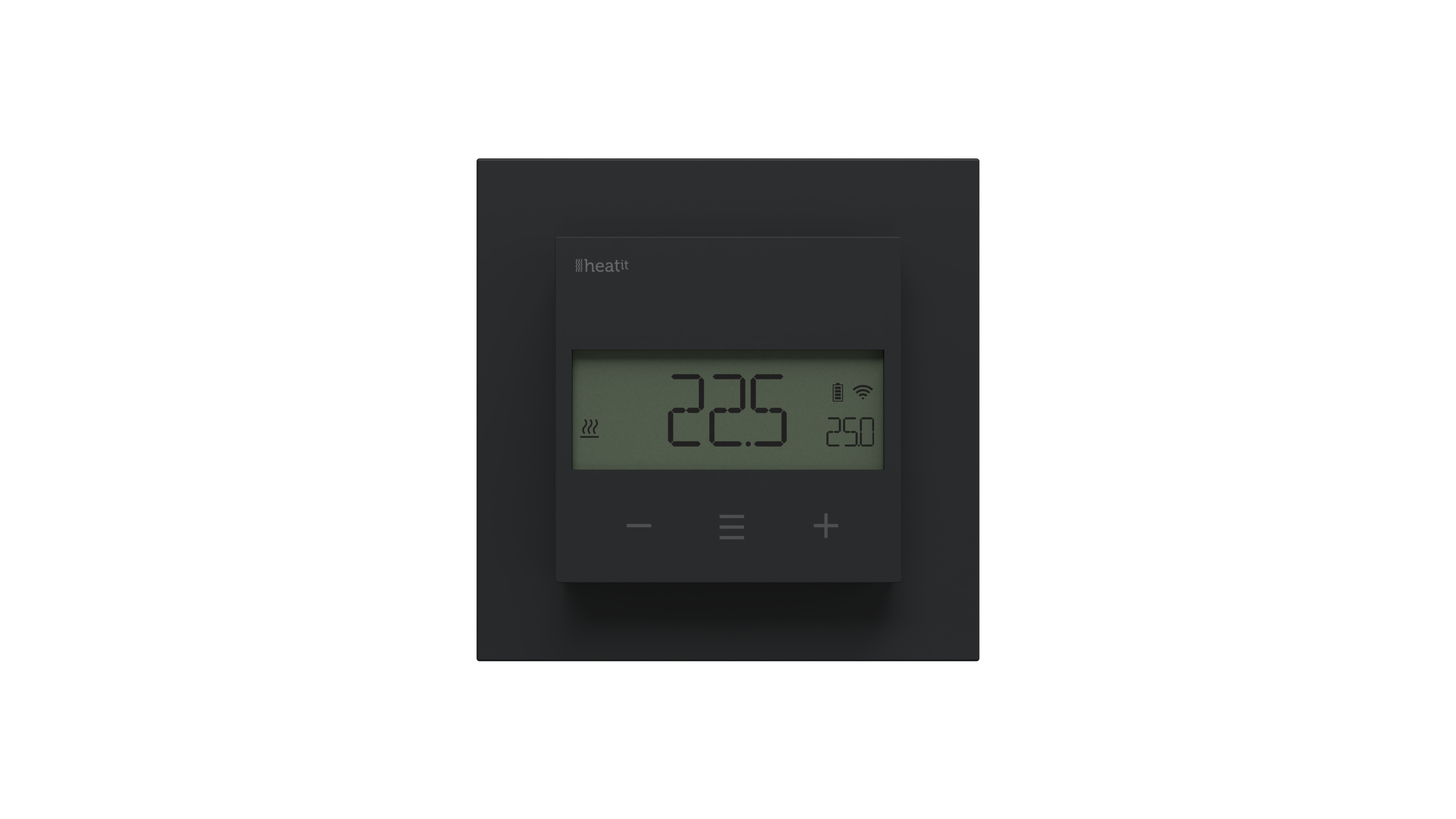 Heatit Z-Temp3 thermostat battery - black matt