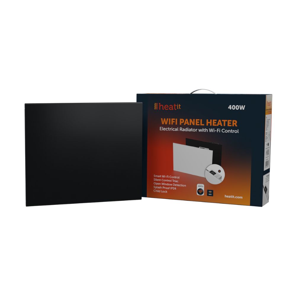 Heatit WiFi Panel Heater 400W - Black