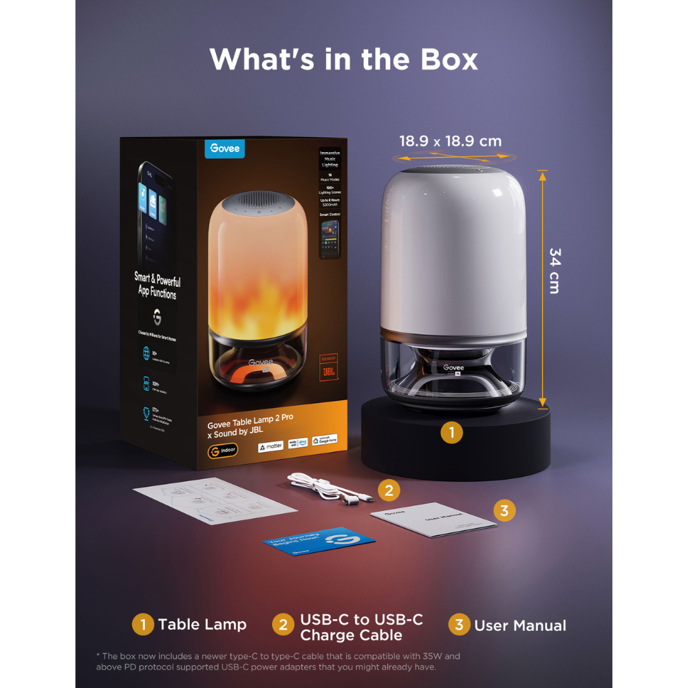 Govee Table Lamp 2 Pro (Sound by JBL)