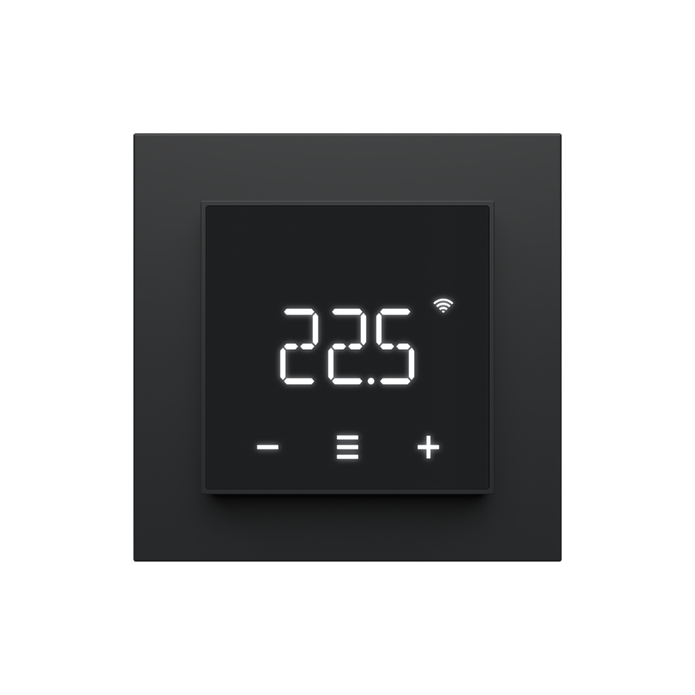 Heatit Z-TRM7 thermostat 3600W 16A - Black matt