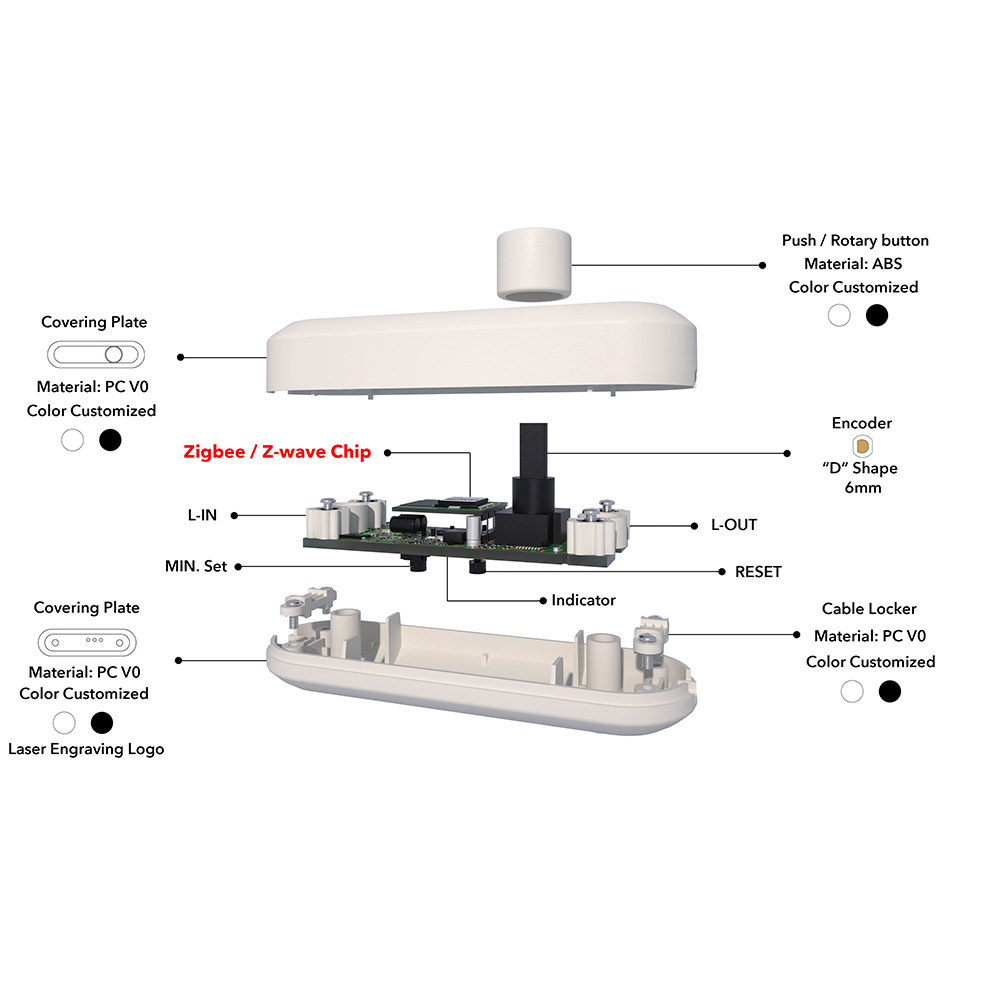 Mooon Smart Cord Dimmer Zigbee - White 