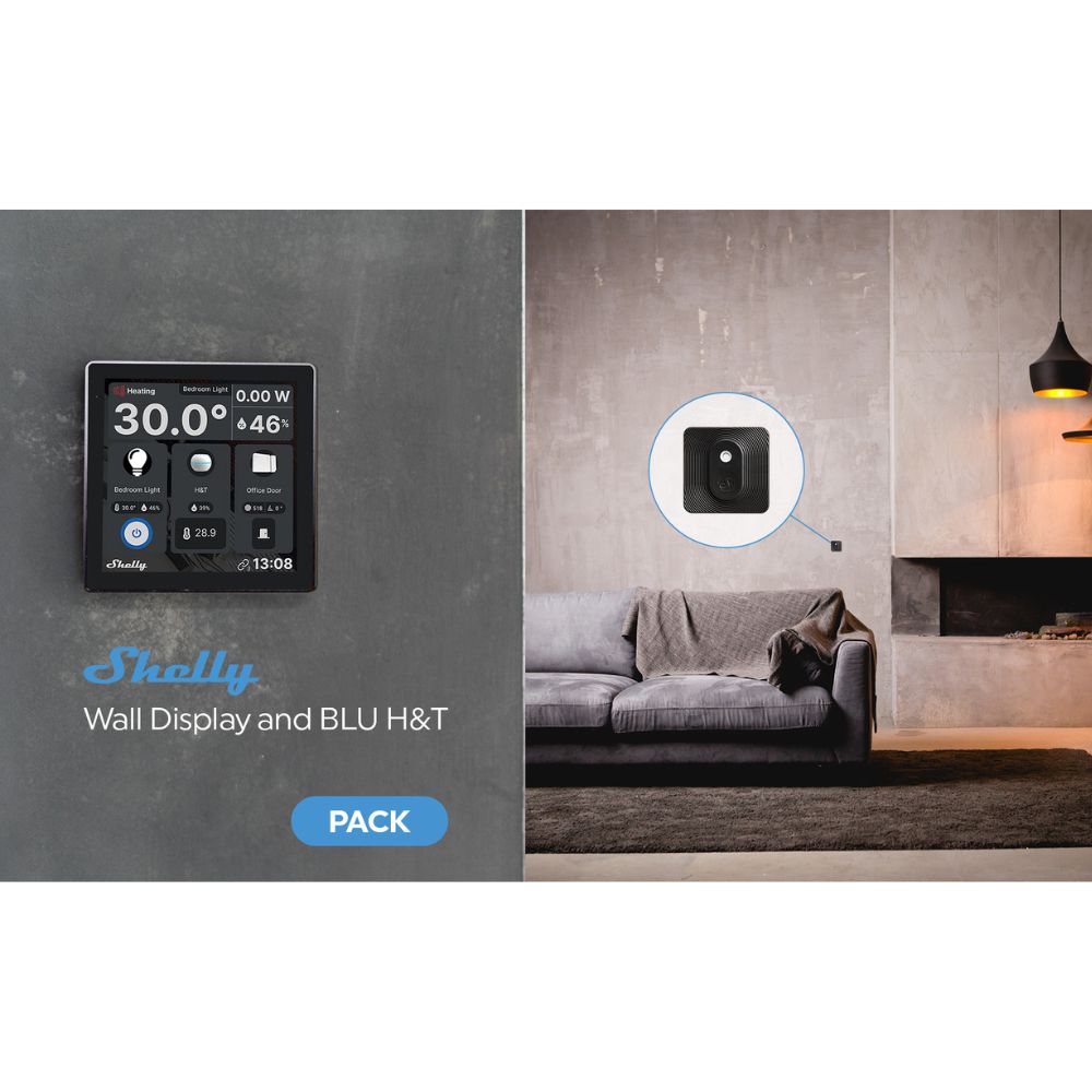 Shelly Wall Display Black + Blu H&T Black (bundle)