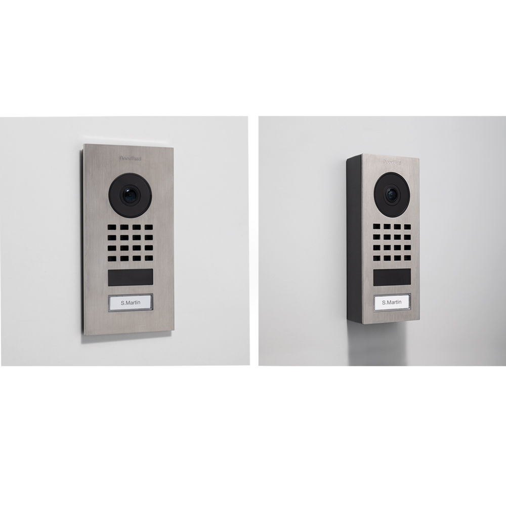 Doorbird  IP Video Door Station D1101V Flush-mount, Graphite black (Raven Polar), powder-coated, semi-gloss