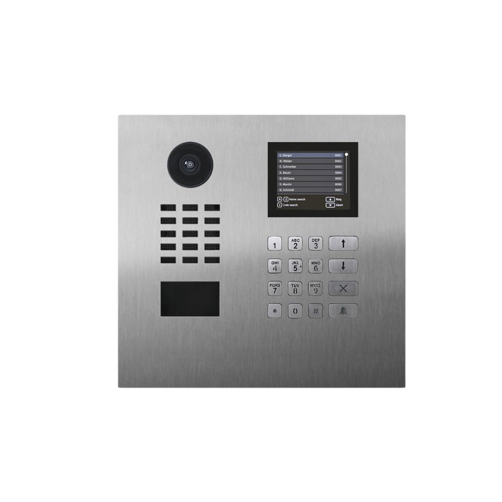 Doorbird D21DKH IP Video Intercom, stainless steel V2A, brushed (Surface-/flush-mounting housing sold separately)