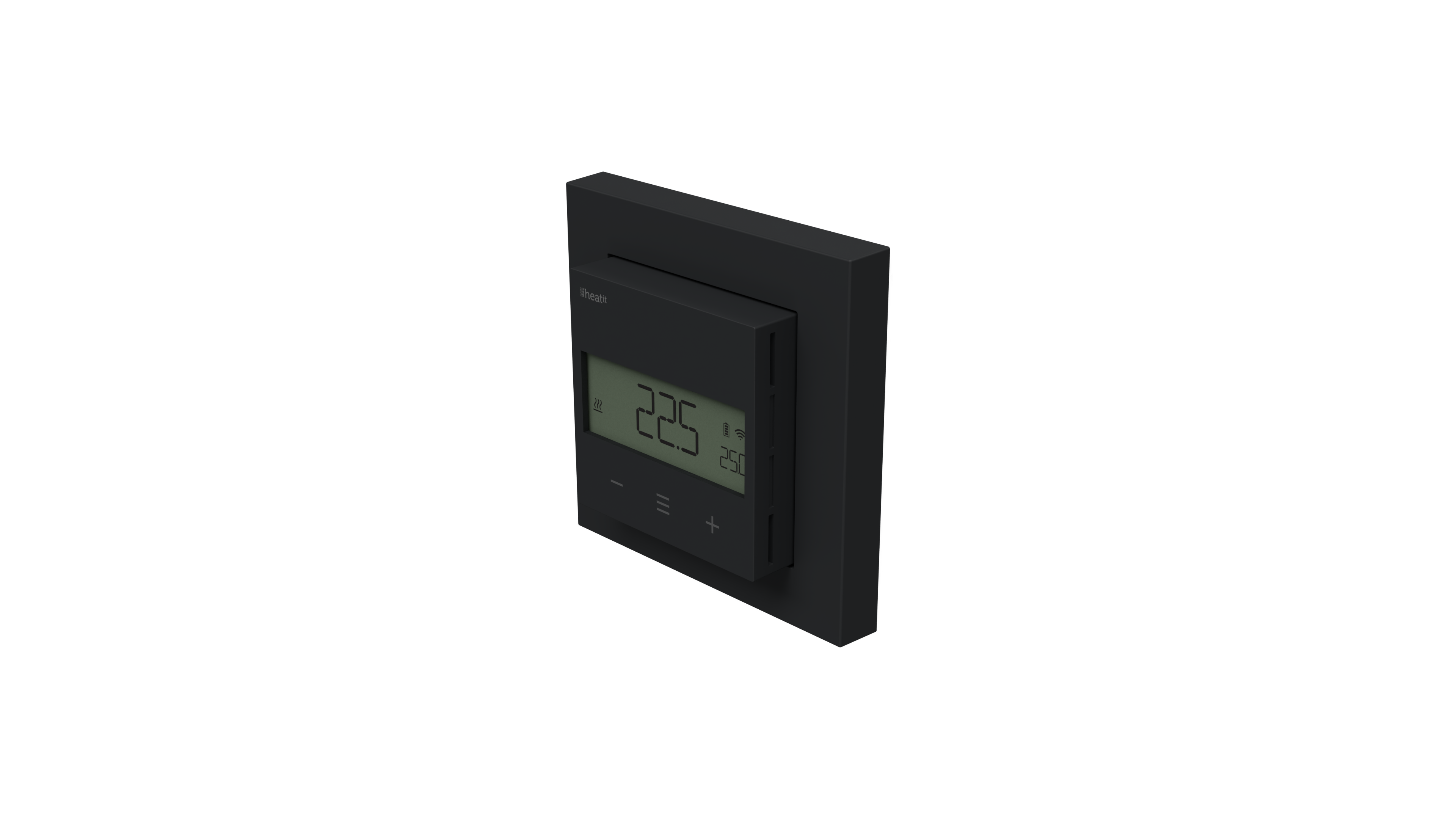 Heatit Z-Temp3 thermostat battery - black matt