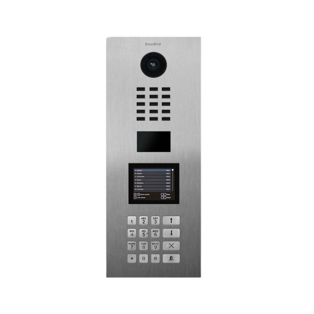 Doorbird D21DKV IP Video Intercom, stainless steel V2A, brushed (Surface-/flush-mounting housing sold separately)